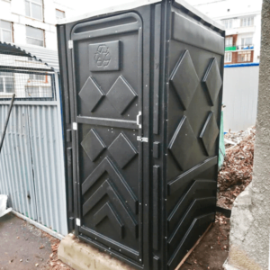 Уличный пластиковый туалет Эконом черная 10