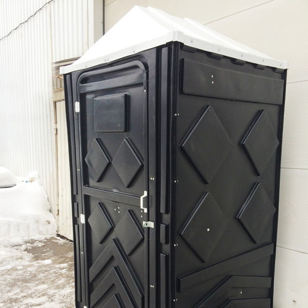Туалетная кабина черная биотуалет эконом 003
