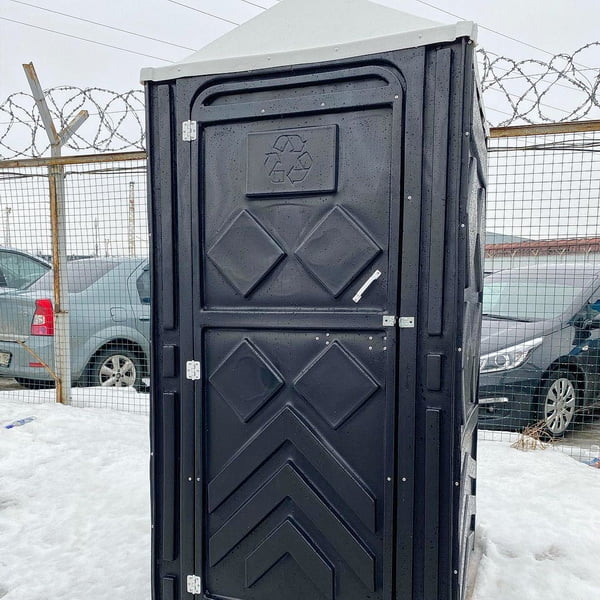 Туалетная кабина черная биотуалет эконом 010