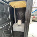 Туалетная кабина черная биотуалет эконом 012