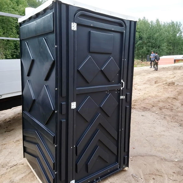 Туалетная кабина черная биотуалет эконом 017