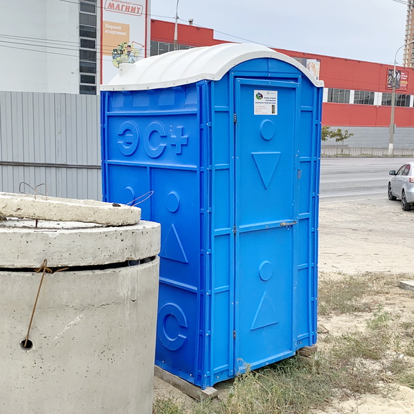 Туалетная кабина круглая крыша 00006
