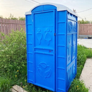 Туалетная кабина круглая крыша 002