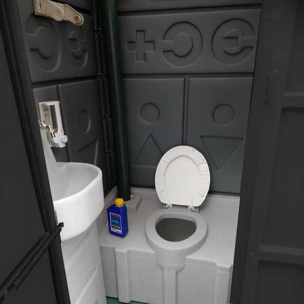 Туалетная кабина черная биотуалет эконом 048-2