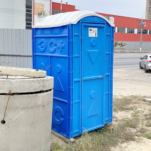 Туалетная кабина круглая крыша 00019